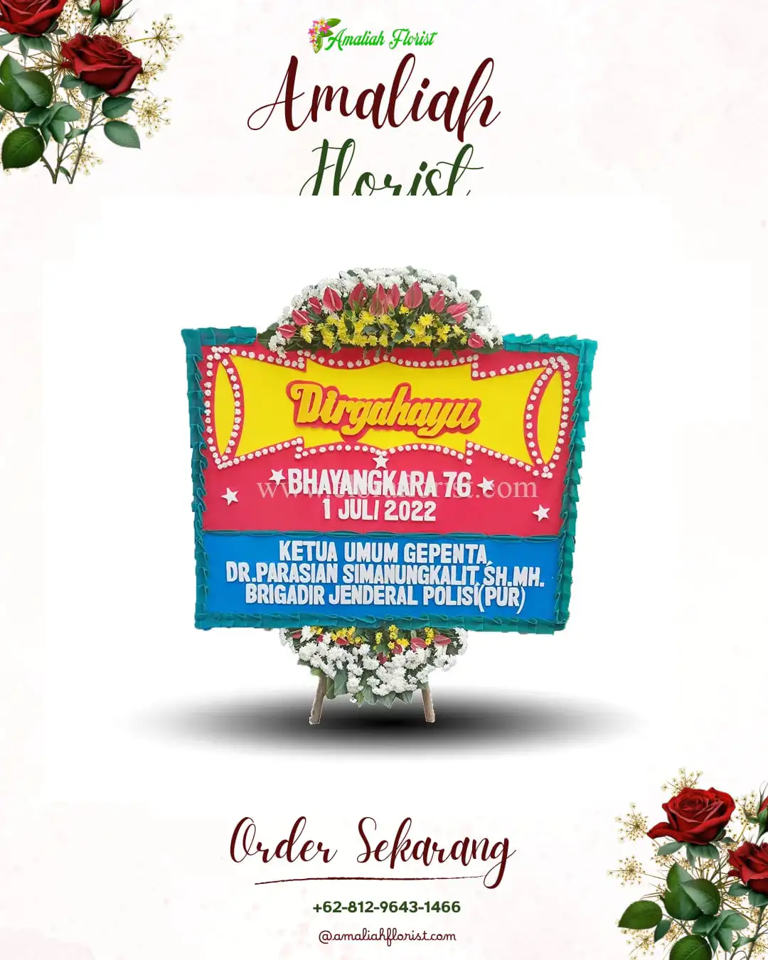 Papan Bunga HUT Ulang Tahun Long Hubung